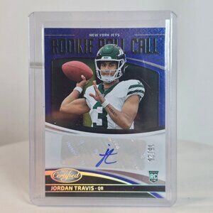 2024 Panini Certified Rookie Roll Call Jordan Travis Signed New York Jets No.16/